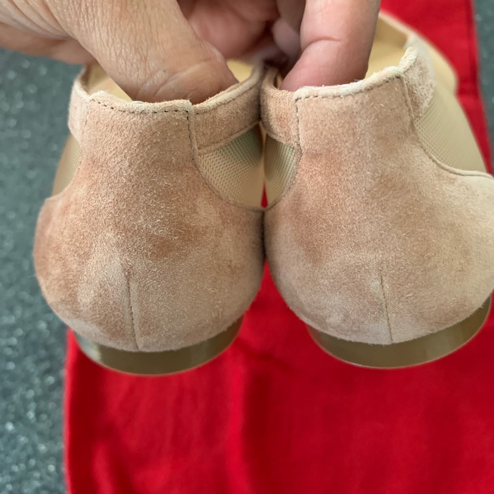 New CL Galativi suede and mesh point-toe flat